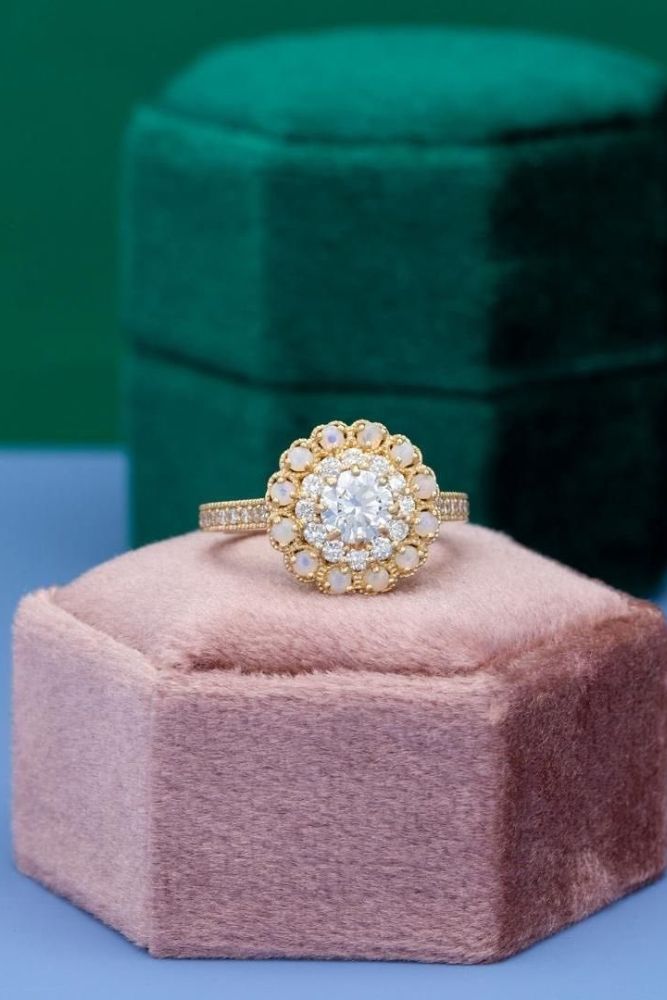 classic engagement rings with round cut diamonds