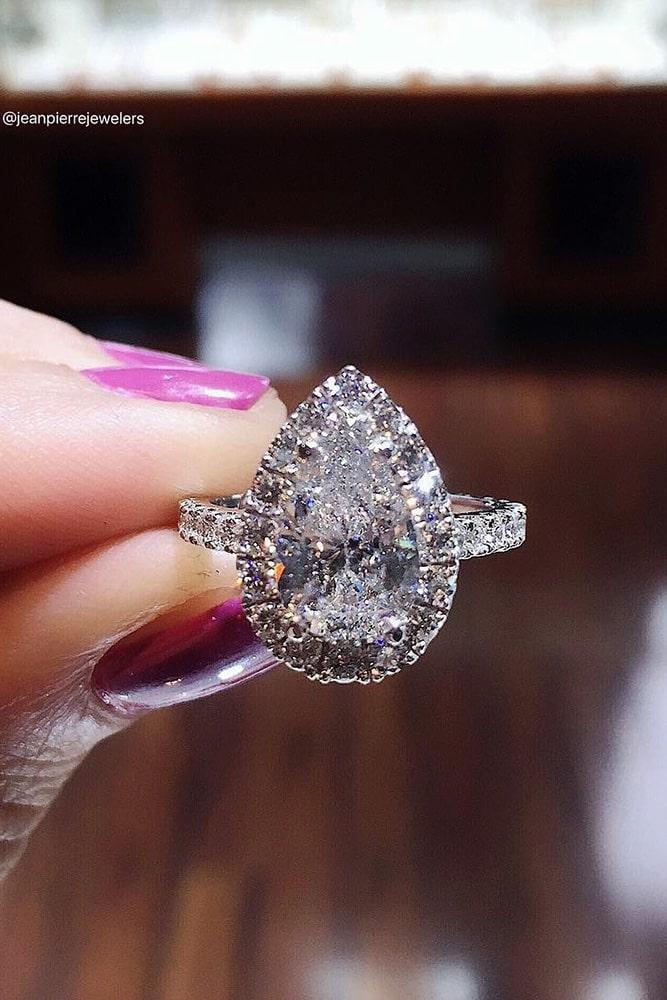pear shaped engagement rings white gold engagement rings diamond engagement rings halo engagement rings