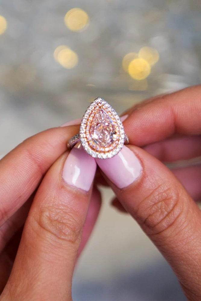 pear shaped engagement rings white gold engagement rings pink diamond engagement rings halo engagement rings