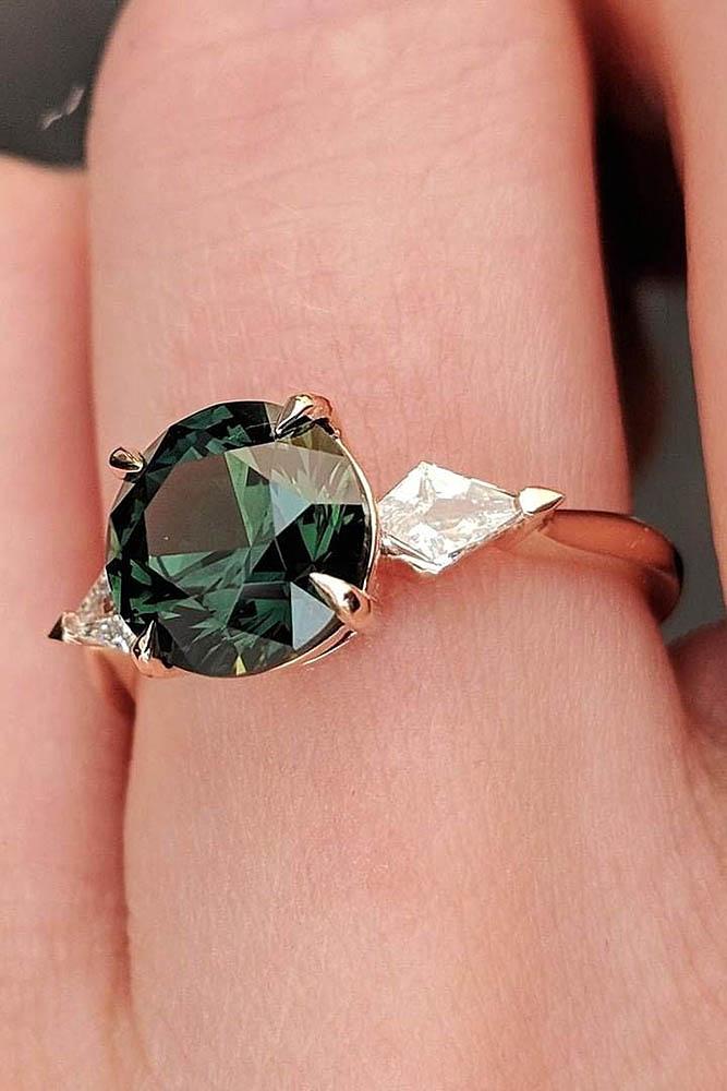sapphire engagement rings unique engagement rings round engagement rings rose gold engagement rings