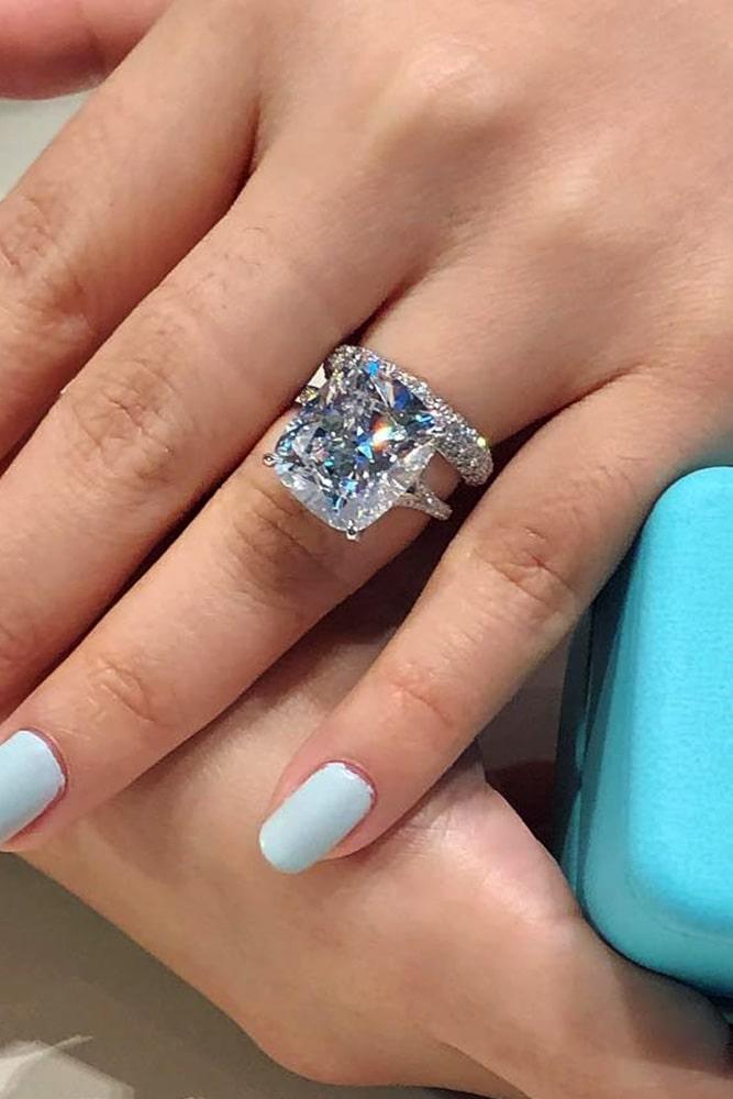 white gold engagement rings cushion cut engagement rings diamond engagement rings