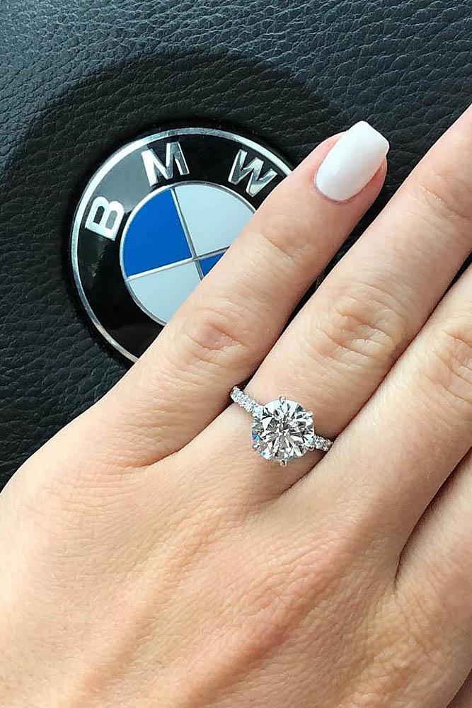 white gold engagement rings simple engagement rings solitaire engagement rings round diamond engagement rings