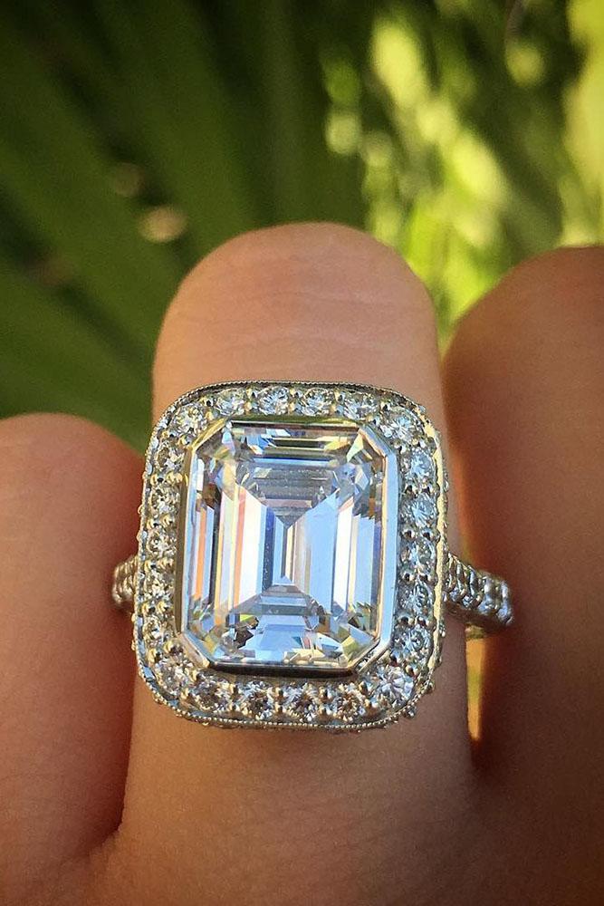 beautiful engagement rings emerald cut engagement rings diamond rings halo engagement rings best rings