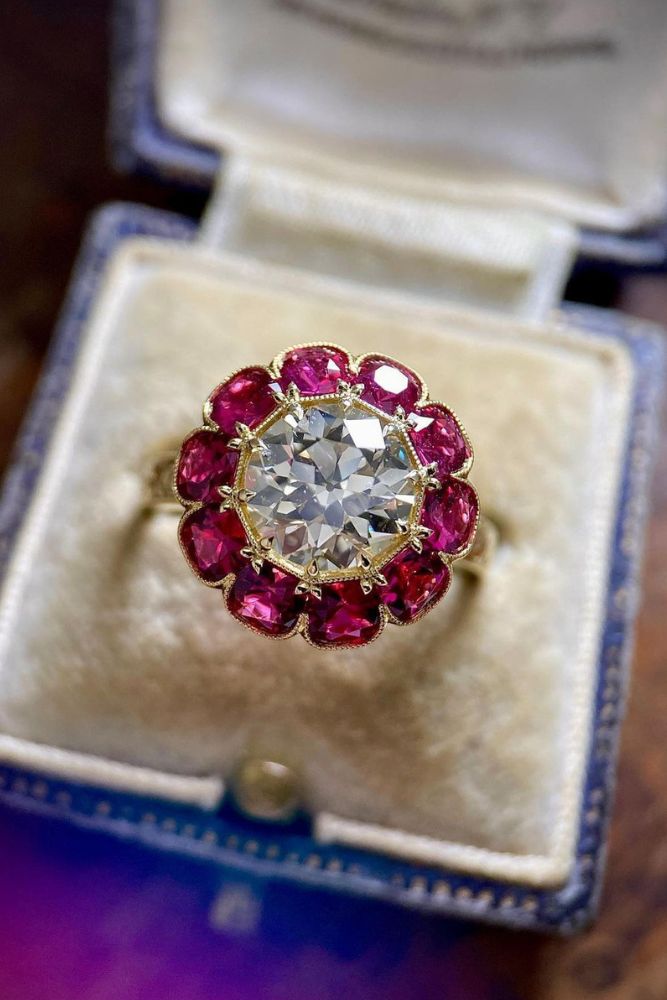 best vintage engagement rings floral rings
