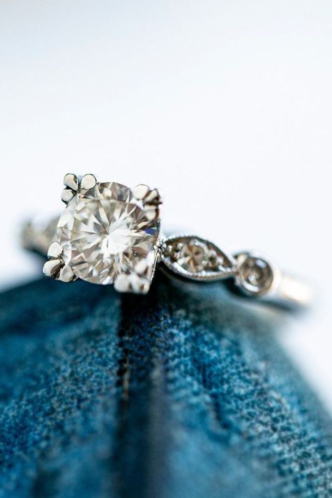 best vintage engagement rings in white gold2