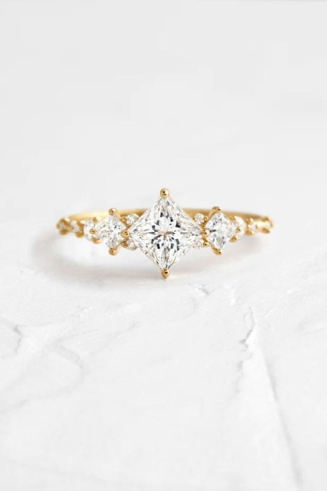 best vintage engagement rings in yellow gold