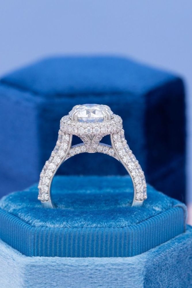 best vintage engagement rings with pave band1