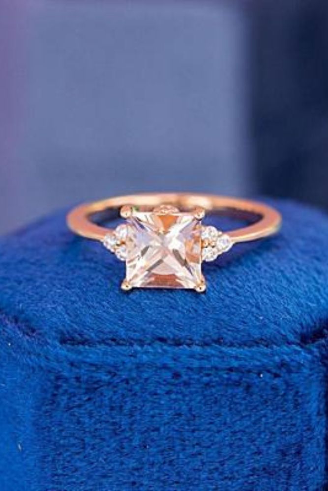 modern engagement rings princess cushion cut rings