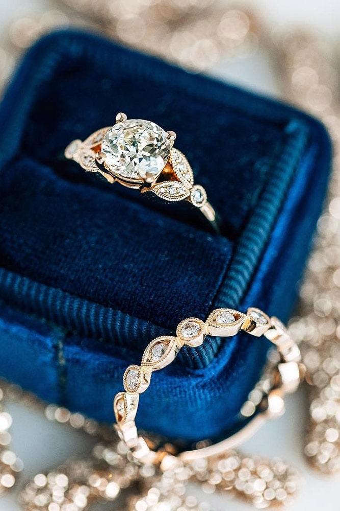 wedding ring sets rose gold wedding ring sets rose gold engagement rings diamond wedding rings floral rings ring boxes