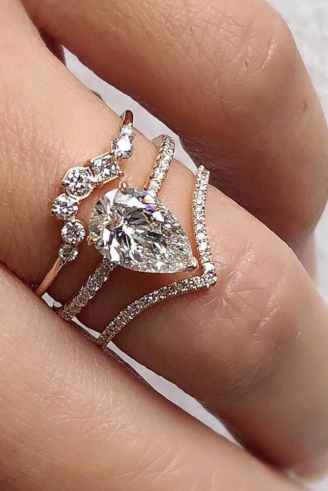 white gold engagement rings pear cut engagement rings wedding ring sets solitaire diamond rings