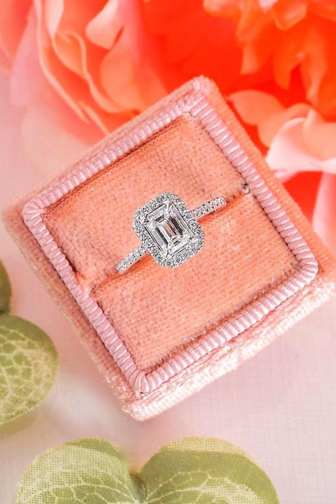 beautiful engagement rings emerald cut engagement rings halo engagement rings white gold engagement rings