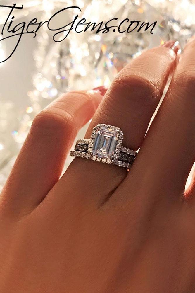 beautiful engagement rings emerald cut engagement rings halo engagement rings white gold engagement rings