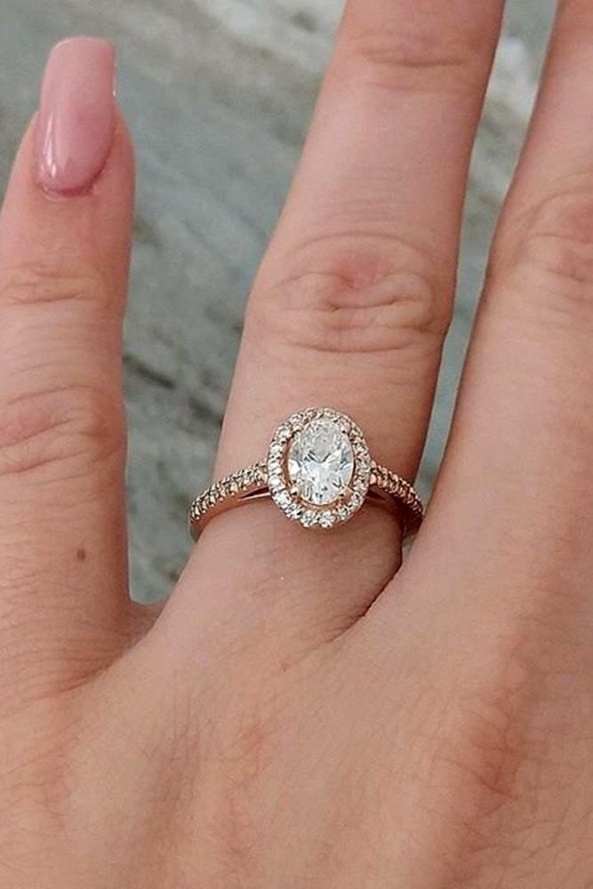 best rose gold engagement rings diamond engagement rings halo engagement rings oval cut diamond rings beautiful engagement rings