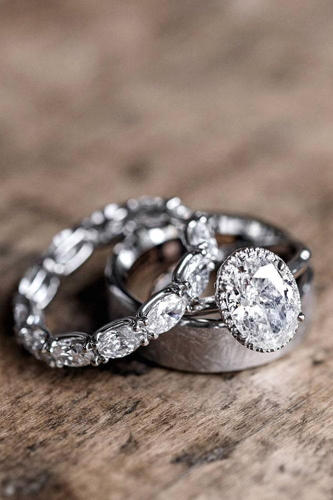 bridal sets white gold wedding ring sets diamond wedding rings solitaire engagement rings oval cut engagement rings