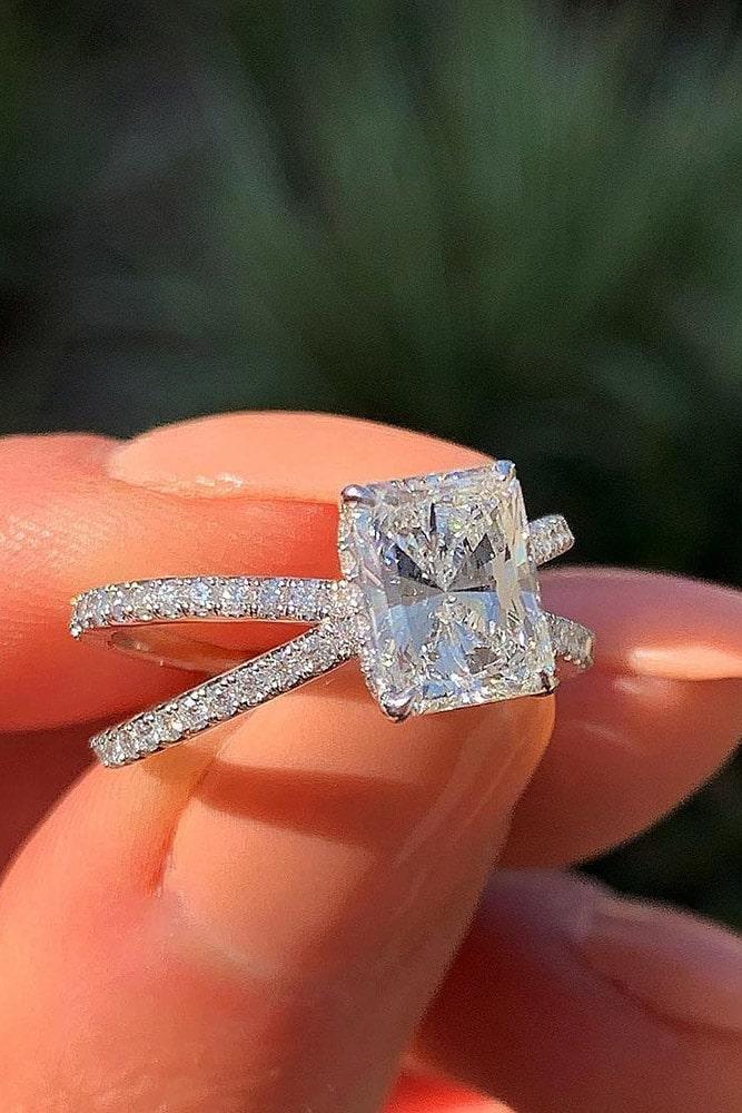 diamond engagement rings white gold engagement rings solitaire engagement rings pave band