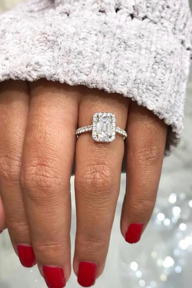 emerald engagement rings white gold engagement rings diamond engagement rings halo engagement rings