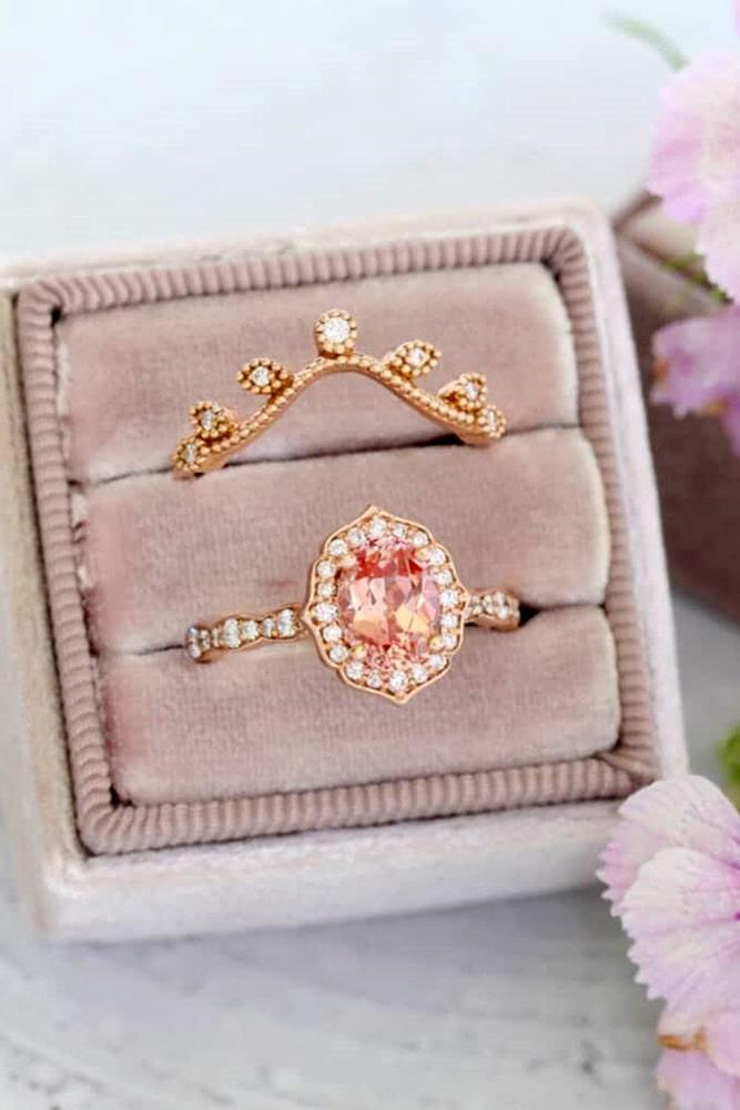 oval cut engagement rings rose gold engagement rings vintage engagement rings wedding ring sets