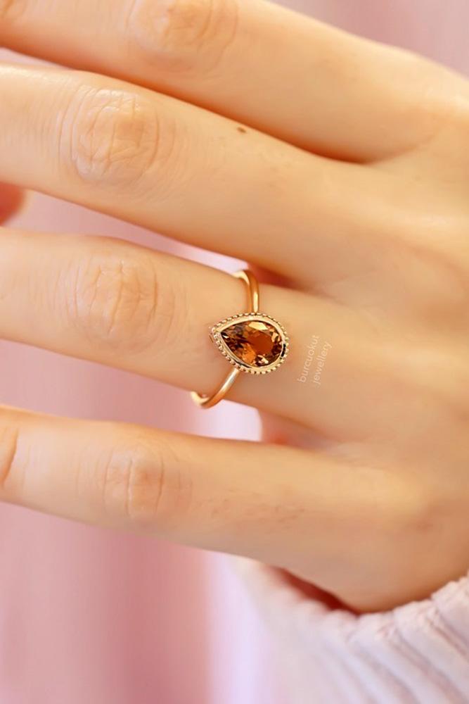 rose gold engagement rings colored engagement rings turmaline engagement rings pear shaped engagement rings