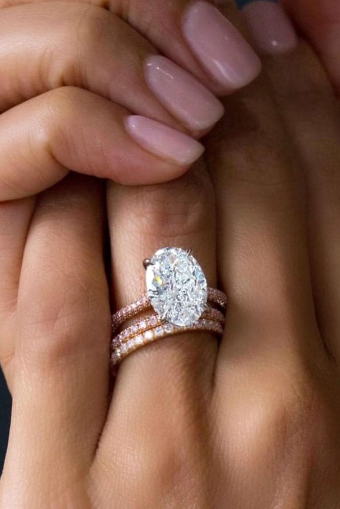rose gold engagement rings oval cut engagement rings classic engagement rings