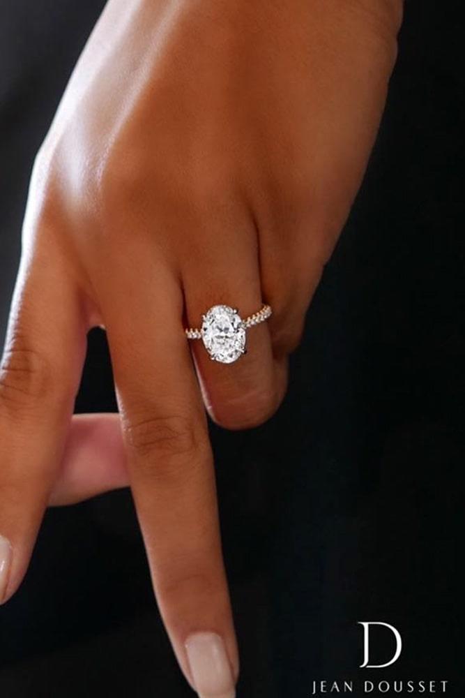 rose gold engagement rings oval cut engagement rings solitaire engagement rings