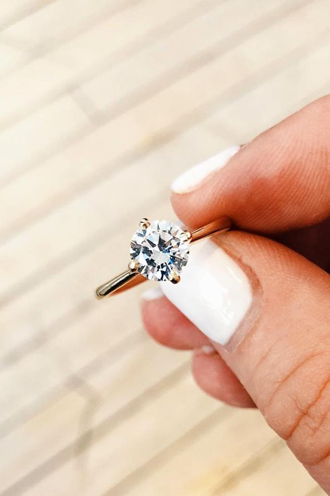 round engagement rings solitaire engagement rings white gold engagement rings diamond rings