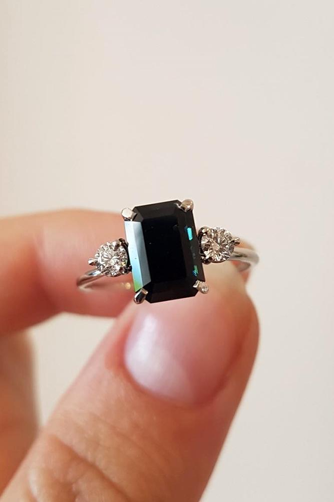 sapphire engagement rings emerald cut sapphire engagement rings white gold engagement rings three stone sapphire rings