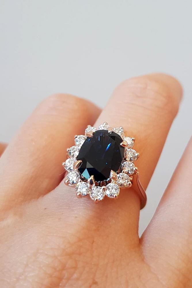 sapphire engagement rings oval cut sapphire engagement rings rose gold engagement rings halo rings