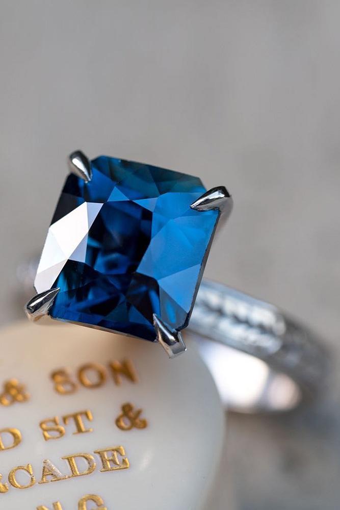 sapphire engagement rings white gold engagement rings solitaire engagement rings cushion cut engagement rings