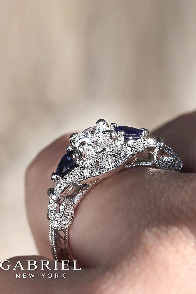 sapphire engagement rings white gold engagement rings unique engagement rings diamond engagement rings