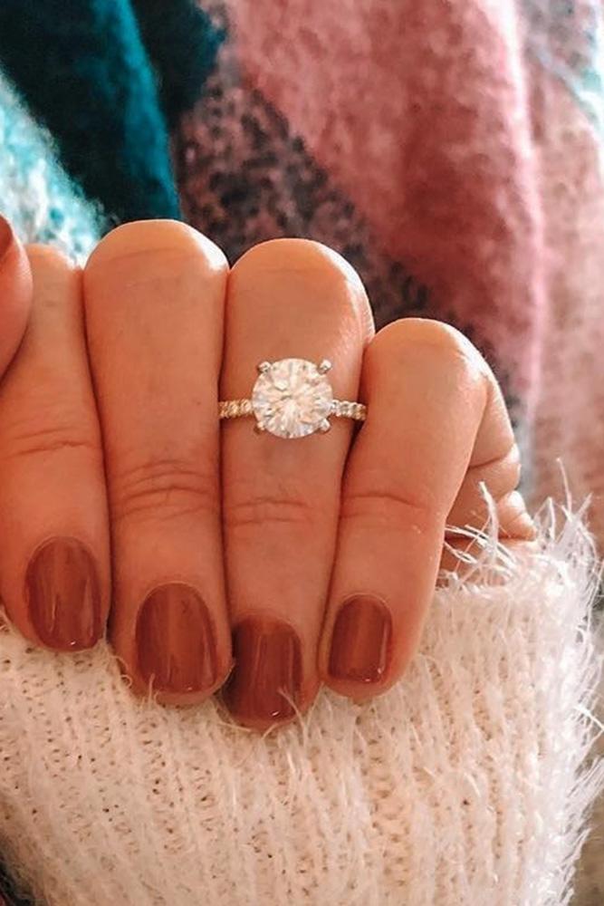 simple engagement rings diamond engagement rings round engagement rings rose gold engagement rings solitaire engagement rings
