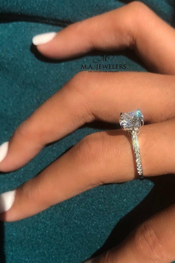 solitaire engagement rings diamond engagement rings white gold engagement rings round engagement rings