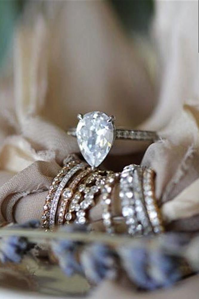 solitaire engagement rings pear cut engagement rings pave band white gold engagement rings best rings