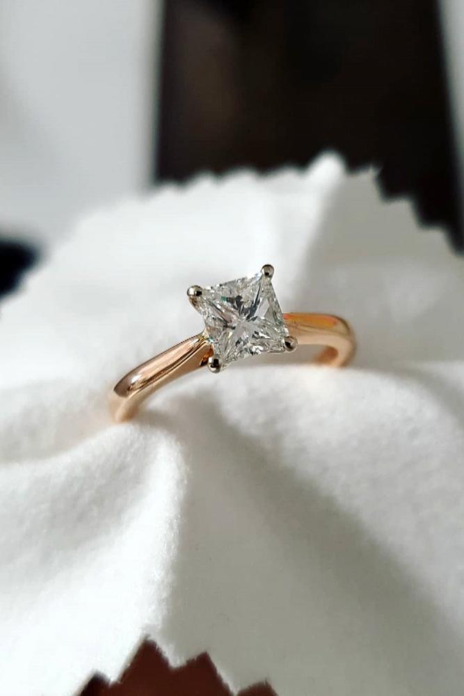 solitaire engagement rings princess cut engagement rings diamond engament rings rose gold engagement rings