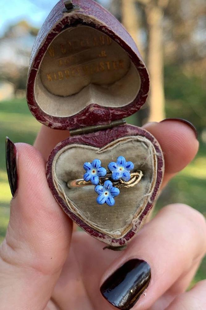 unique engagement rings vintage enagement rings floral engagement rings rose gold engagement rings ring boxes