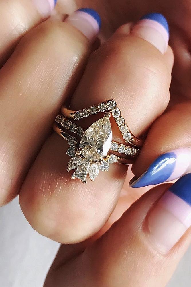 unique wedding rings diamond engagement rings rose gold engagement rings pear cut engagement rings beautiful wedding rings