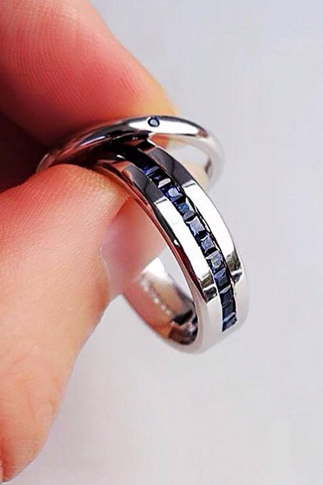 unique wedding rings wedding bands white gold wedding bands sapphire wedding bands for him and for her