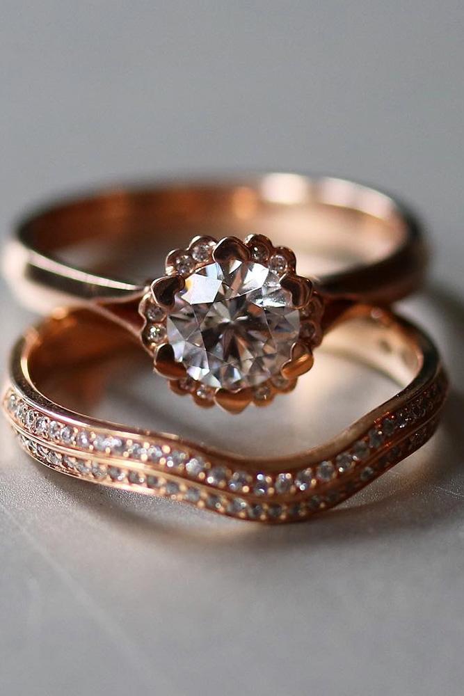 wedding ring unique wedding rings unique bridal sets rose gold rings round engagement rings wedding rings