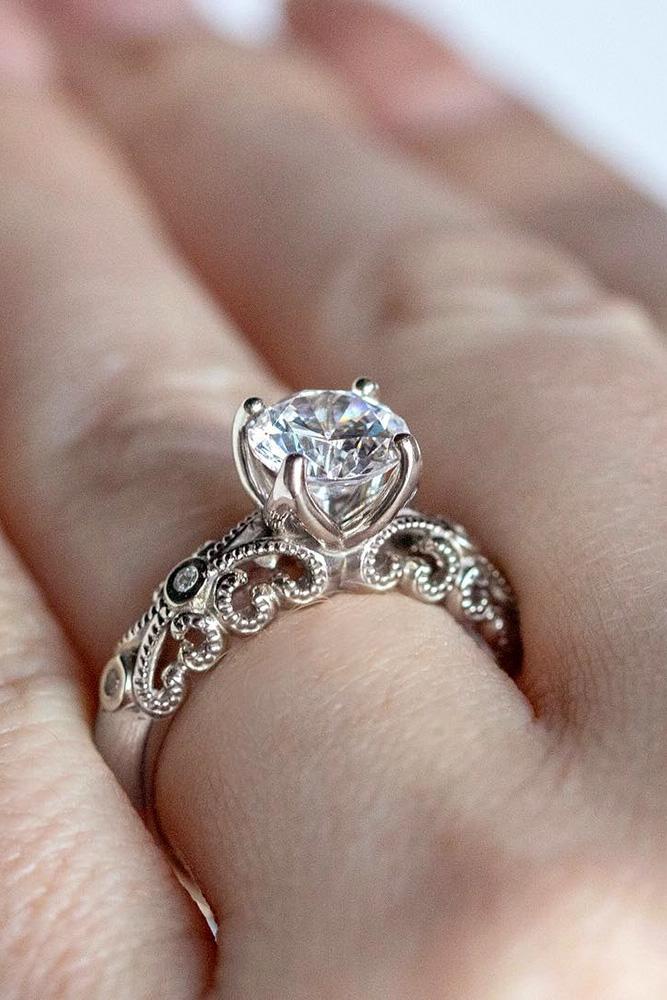 white gold engagement rings diamond engagement rings round cut engagement rings diamond engagement rings unique rings