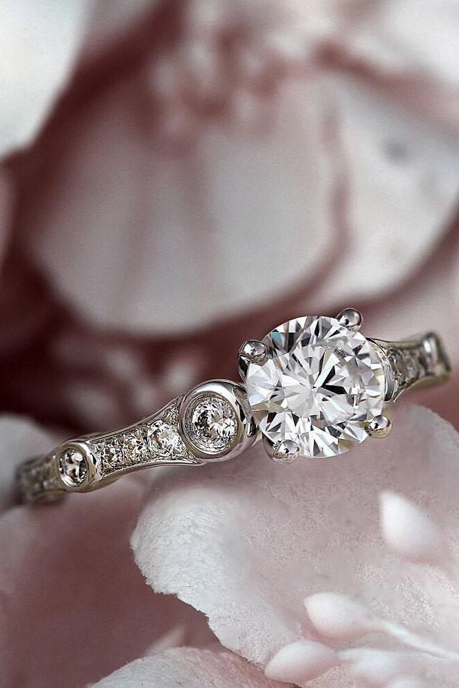 white gold engagement rings diamond engagement rings round engagement rings best rings