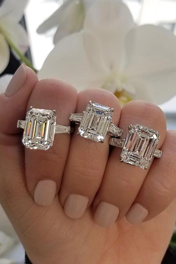 white gold engagement rings emerald cut engagement rings three stone engagement rings diamond engagement rings best rings