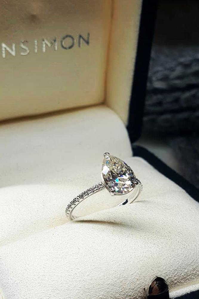 white gold engagement rings pear shaped engagement rings diamond engagement rings simple engagement rings