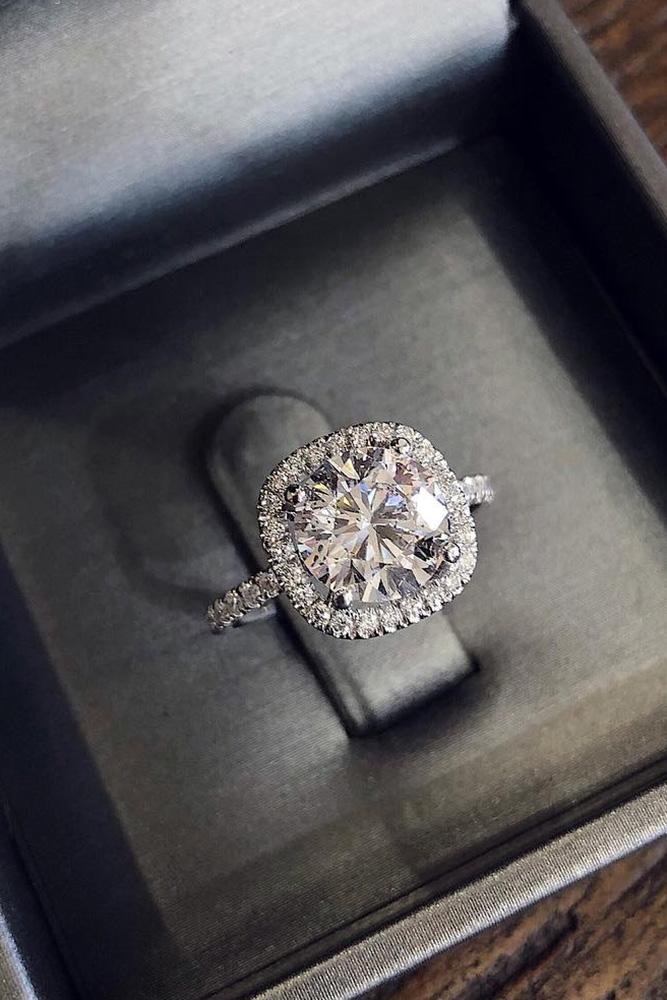 white gold engagement rings round diamond engagement rings halo engagement rings ring boxes