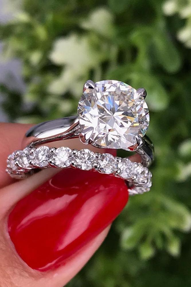 white gold engagement rings solitaire engagement rings diamond engagement rings wedding ring sets