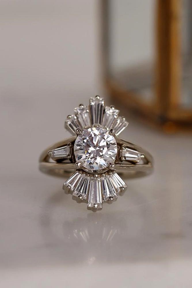white gold engagement ring unique engagement rings diamond engagement rings round engagement rings split shank best rings