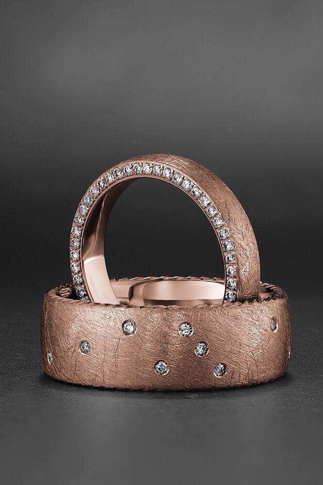 matching wedding bands rose gold wedding bands unique wedding bands diamond wedding bands unique bridal sets