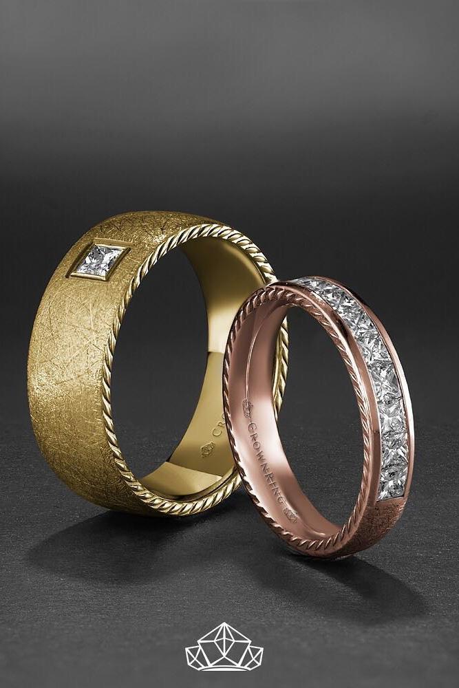 matching wedding bands two tone wedding bands unique wedding bands diamond wedding bands unique bridal sets