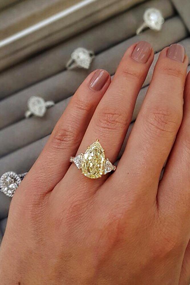 diamond engagement rings yellow diamond engagement rings white gold engagement rings pear shaped rings