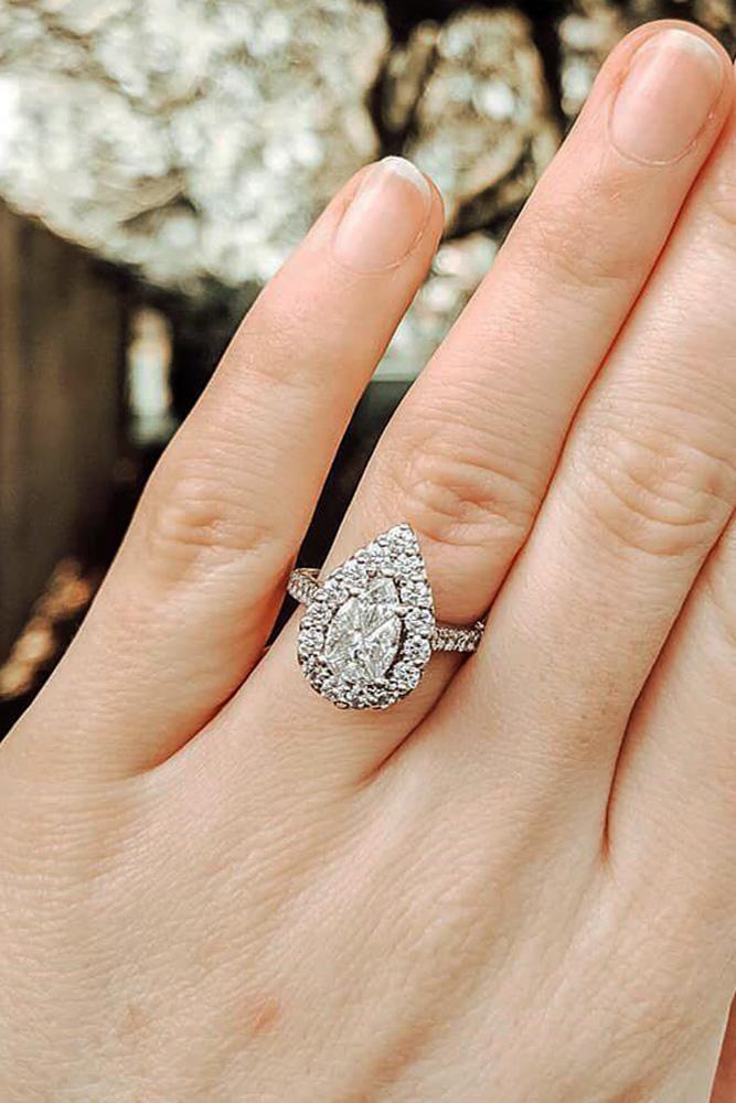 diamond engagement rings white gold engagement rings halo engagement rings pear shaped engagement rings