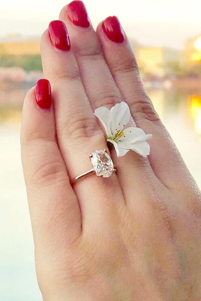 oval engagement rings diamond engagement rings simple engagement rings rose gold engagement rings solitaire rings