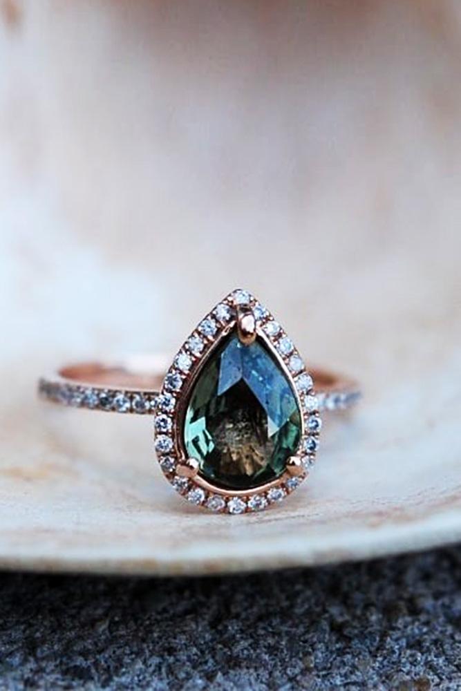 sapphire engagement rings rose gold engagement rings pear shaped engagement rings diamond halo engagement rings pave band